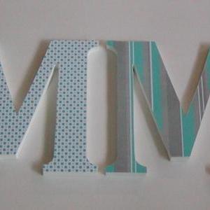 Wood Letters-nursery Decor- Any 4 Letter Name-..