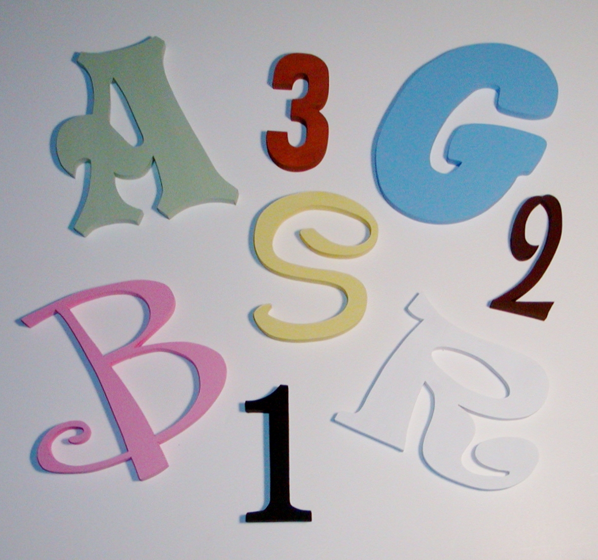 12 Inch Painted Wood Letters Wooden Letters Wall Letters Custom Sizes Available